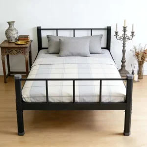 Modern Double Size Metal Frame Loft Bed Factory Direct Iron Steel Student Furniture for Apartment Use for Living Room Hotel