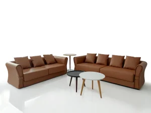 Modern Eco Friendly Solid Frame 2 Seater Corner Sofa Faux Leather Upholstery Foam Filled Low Slung Design Straight Living Room