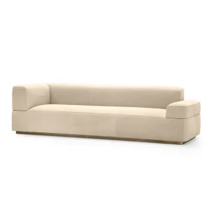 Modern Foldable Sectional Sofa Set with Teak Finish for Apartment and Hotel Use