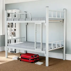 Modern Full Size Metal Loft Bunk Bed with Desk Space