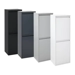 Modern Home Built in Pull Out Metal Steel Recycling Kitchen Waste Trash Bin Cabinet