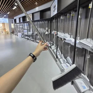 Modern Home Cleaning Foldable Plastic Broom Long Handle Flagged Bristle Eco-Friendly Portable for Household Outdoor Floor