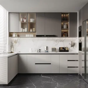 Modern Kitchen Cabinet with Strong Body and Minimal Style for Residential Projects