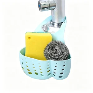 Modern Kitchen Faucet Hanging Organizer for Scouring Pads and Brushes