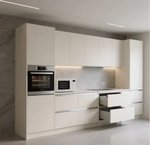 Modern Kitchen White Color with One Stop Solutions for Home Projects Service