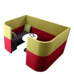 Modern Leather Executive Office Sofa with Soundproof Design Stainless Steel Frame for Hotel Hospital School & Home Office Use