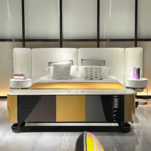Modern Light Luxury Furniture Custom Bedroom Set Modern Luxury Bed for Hotel Villa Project