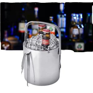 Modern Luxury Logo Customization Stainless Steel Ice Buckets Premium Golden Supplier Stainless Steel Ice Bucket