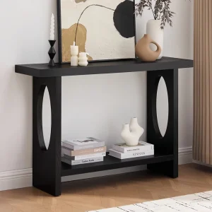 Modern Luxury Solid Wood Narrow Console Table with Customized Color for Living Room Furniture