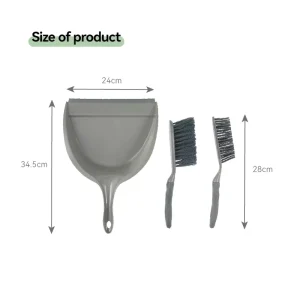 Modern Mini Household Desktop Broom Dustpan Set with Soft Bristle PET Plastic for Home Dust-Sweeping Corners