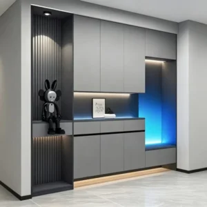 Modern Minimalist Freestanding Melamine Shoe Cabinet Hospital Bedroom Villa Entrance Customizable Size Large Easy Assemble