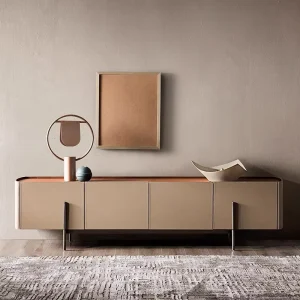 Modern Minimalist Solid Wood TV Cabinet for Living Room or Bedroom
