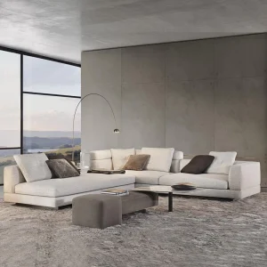 Modern Modular Sectional Sofa Set Velvet Fabric for Hotel Villa and Living Room