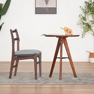 Modern Nordic Luxury Furniture New Products Solid Wood Dining Chair Home Restaurant Soft Bag Set Wood Hotel Cafe