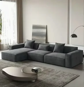 Modern Nordic White Modern Villa Hotel Home Comfortable Design 3 Seaters L Shaped Sectional Couch Modular Sofa for Living Room
