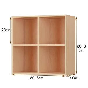 Modern Oak Reconfigurable Shelving Bookcase Cabinet