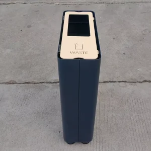 Modern Outdoor Waste Bin Made of Durable Galvanized Steel Powder Coated Trash Can for Parks Streets Commercial District