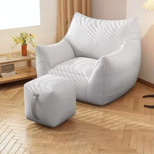 Modern Recliner Sofa Lie Down or Sleep Single Person Bedroom Balcony Living Room Lounge Chair