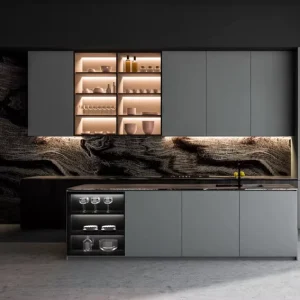 Modern Stainless Steel Kitchen Cabinets for Apartments