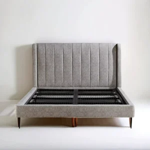 Modern Style Bedroom Furniture Upholstered Bed With Headboard For Apartment Hotel Home Use