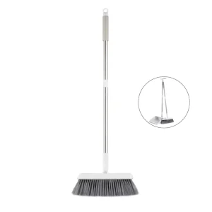Modern Style Home Cleaning Broom Set with Steel Broomstick Plastic Bristle Plastic Broom Brush with Dustpan for Floor Cleaning