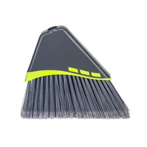 Modern Style Long Plastic Broom and Dustpan Set with Bristle Head for Household Indoor/Outdoor Cleaning