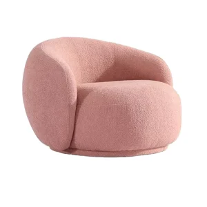 Modern Stylish Living Room Home Furniture Velvet Upholstery High Density Foam Curved Backrest Armchair Sofa