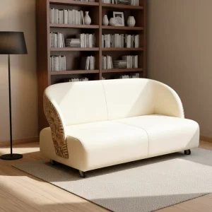 Modern Two Seat PU Leather Sectional Sofa with Modular Design Comfortable and Eco Friendly for Living Room Home Furniture