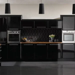 Modular MFC Kitchen Set with Sink, Faucet, Hinges, and Laminate Cabinets