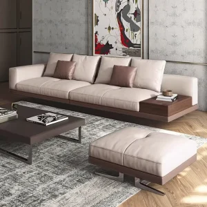 Modular Sectional Sofa Set Upholstered with Storage Box