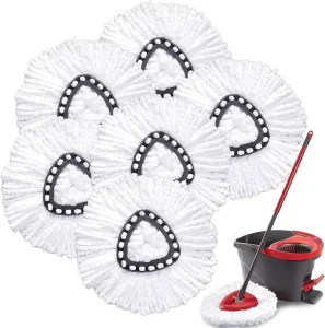 Mop Accessories Home Floor Cleaning Mop Replacement Heads Triangle Spin Mop Refills for O Cedar Vileda EasyWring