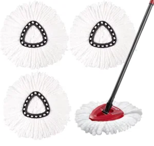 Mop Accessories Home Floor Cleaning Mop Replacement Heads Triangle Spin Mop Refills for O Cedar Vileda EasyWring