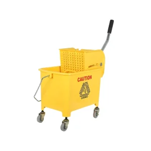 Mop Bucket with Side-Press Wringer for Floor Cleaning Offices Wheels Cleaning Bucket Recycled Plastic Mop Bucket Mop Cleaner