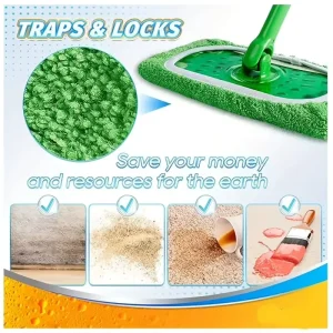 Mop Cloth Cover Replacement Cloth Washable and Reusable Flat Mop Accessory for Lazy Mopping