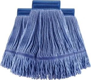 Mop Head Replacement Commercial Blue Cotton Looped End String Synthetic Mop Heads