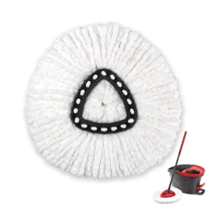 Mop Head Single Barrel Microfiber Thickened Triangle SpinMop Accessories Chenille Replacement Mops