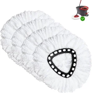 Mop Replacement Mop Heads Microfiber Electric Wring Mop Refills for Easy Cleaning Vacuum Cleaner Floor Brush