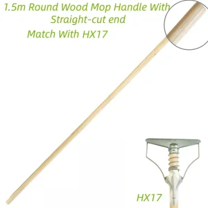 Mop Spring Commercial Grade Mop Handle Industrial Strength Wooden Handle Wet Mops for Floor Cleaning Heavy Duty