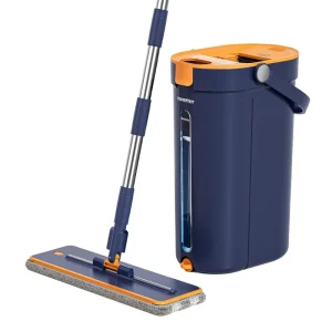 Mops New Style Flat Mop Twist Magic Mop 360 Rotating Steel Pole Essential Household Cleaning Items for Every Home