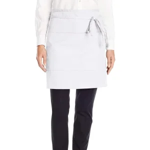 More Colors for Unisex Reversible Half Waist Server Apron Polyester Black One Size with Pockets