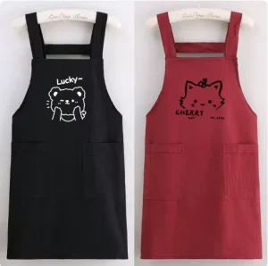 Multi Color Cotton Drill Overall Apron Custom Uniform Dress for Hotel Kitchen Staff, Supermarket Shopping Guide, Catering