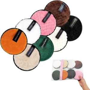 Multi Color Deep Cleansing Puff Dual Sided Washable Makeup Remover Pad Gentle Face Cleaning Sponge Reusable Clean Beauty Tool