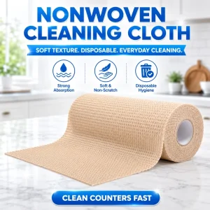 Multi Color Nonwoven Cleaning Rags Disposable Oil Water Absorbent Wipes for Household and Commercial Use