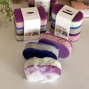 Multi Color Sponges Suitable for Dishwashing Non Stick Strong Cleaning Square Round Double Sided Sponge