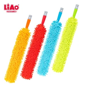 Multi Function Cleaning Tools Colorful Brush Bended Long Handle Home Cleaning Chenille Duster