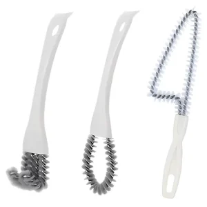 Multi Function Kitchen Cleaning Scrubber Brush Set of 3 Kitchen Gap Depth Cleaning Gas Stove Brush BBQ Grill Brush with Scraper