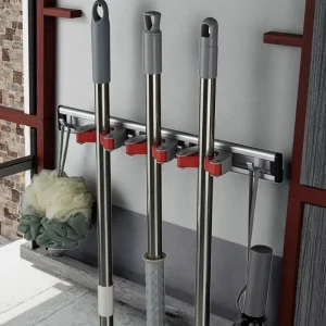 Multi Function Mop Holder with Storage Hook for Broom Cleaaning Tool Storage Household Cleaning Accessories