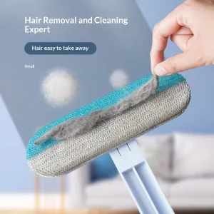 Multi Functional Arc shaped Cat Hair Brush & Remover Pet Deshedding Tool with Lint Roller for Carpet Bed Sofa & Car