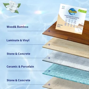 Multi Functional Floor Cleaner Sheets Biodegradable Jasmine Fragrance No Residue Floor Cleaning Detergent