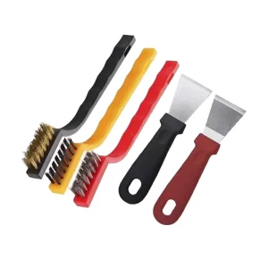 Multi Functional Household Kitchen Cleaning Set Five Piece Including Stove Brush Range Hood Scraper Tool Made Durable Plastic